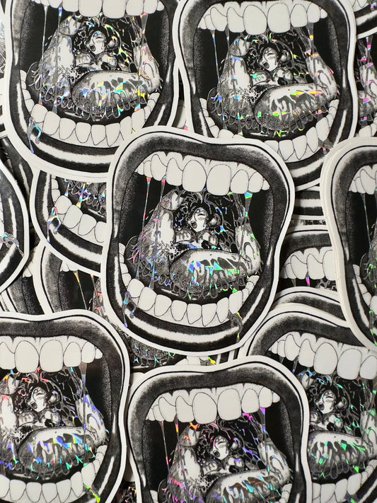 BONDAGE FAIRIES - MOUTH - STICKER