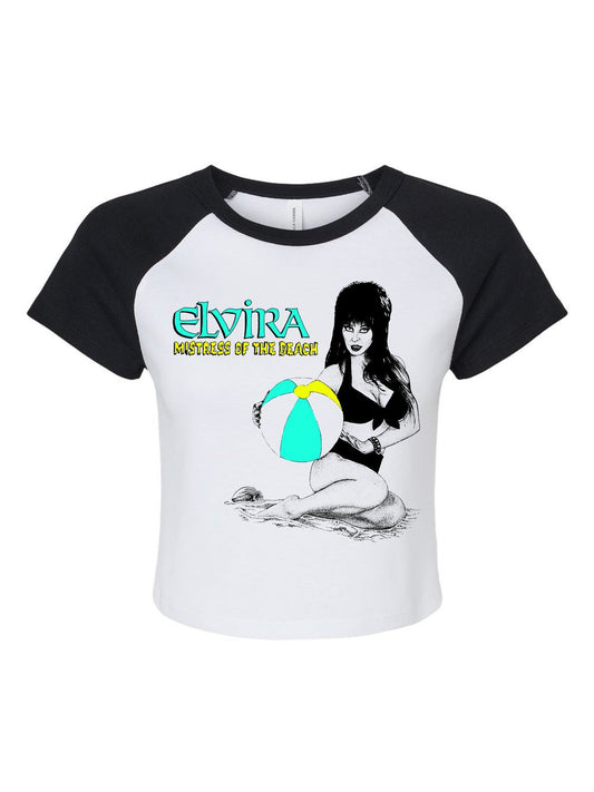ELVIRA - BEACH - BABY TEE - BLACK